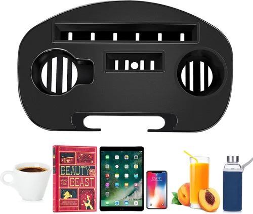 Vista 4 de Bandeja para silla de gravedad cero, paquete de 2 portavasos versión mejorada para silla de gravedad cero, mesa de silla de utilidad con clip