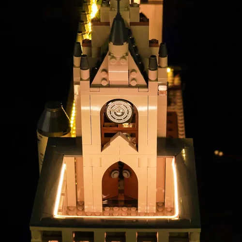 Vista 8 de Kit de luz LED mejorado para Lego The Great Hall, versión RC compatible con Lego 76435 (modelo no incluido)