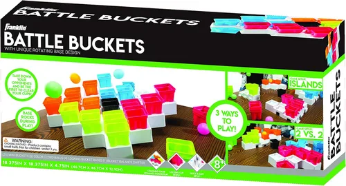 Vista 8 de Franklin Sports Battle Buckets Pong Games - Juegos de ping pong para cuatro jugadores de ritmo rápido - Diversión para niños y familias - Es un