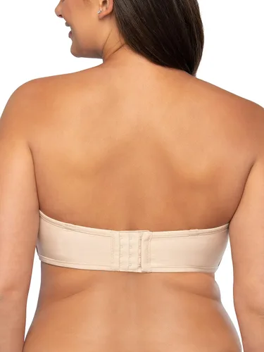Vista 4 de Vanity Fair - Brasier sin tirantes para mujer, suaviza la espalda Paquete de 2 - Beige/Negro