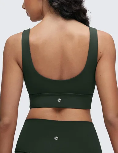 Vista 99 de CRZ YOGA Butterluxe - Brasier deportivo con espalda en U para mujer, cuello redondo, acolchado, de bajo impacto, para yoga, entrenamiento