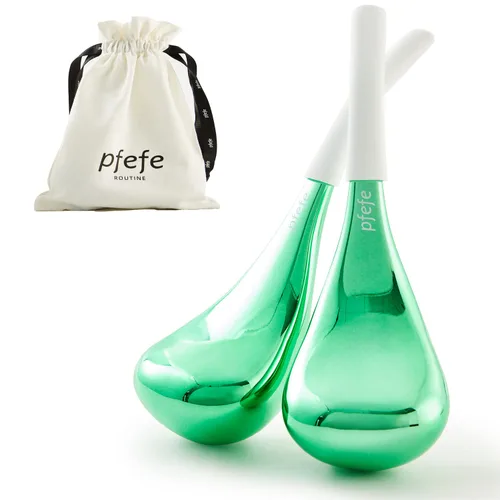 Vista 9 de pfefe Globos de Hielo Herramientas para el Cuidado de la Piel Facial para Mujeres Cara y Ojos, Palitos Criogénicos de Belleza Facial de Acero