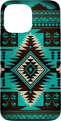 Vista 24 de South West Turquoise Native American Aztec Pattern Case for iPhone 17