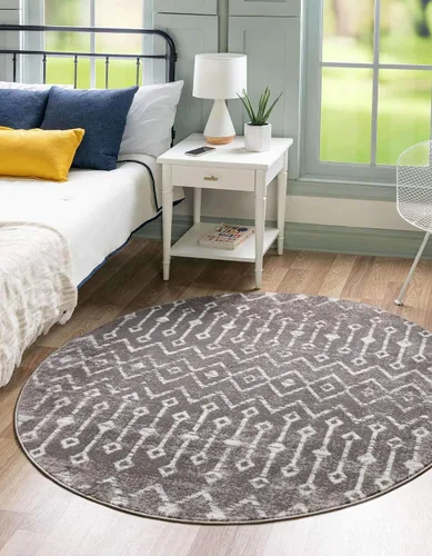 Vista 48 de Unique Loom Bohemian Trellis Collection - Alfombra rectangular de 2 x 3 pies 1 pulgada, color rosa polvoriento/marfil