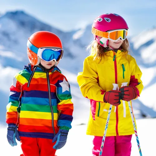 Vista 6 de 4 pares de guantes de nieve para niños, guantes de esquí de invierno, impermeables, cálidos, resistentes al viento, guantes de nieve para niños