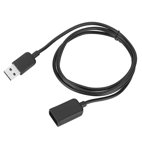 Vista 6 de Cable de carga USB para reloj M200, pulsera inteligente 5i USB l Cable de carga para Huawei Smart Bracelet 4, 1M 5i caucho TPE cable suave negro