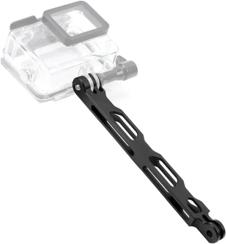 Vista 2 de Brazo de extensión de aleación de aluminio para montaje en poste de metal, compatible con Gopro Hero 3 3+ 4 5 6 /Yi/4K/SJCAM Selfie Pole