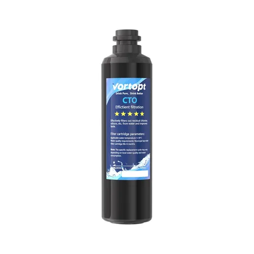 Vista 5 de Vortopt F03 Filtro de agua debajo del fregadero, cartuchos CTO/PP/UF (filtro de 3 piezas) para beber cocina, purificación de agua de cocina.