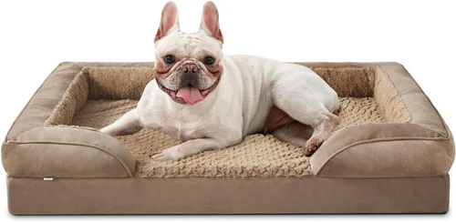 Vista 19 de INVENHO Sofá ortopédico de espuma para perros medianos con funda extraíble lavable, forro impermeable y parte inferior antideslizante
