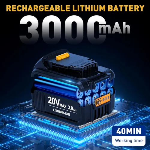 Vista 5 de Mini motosierra inalámbrica para batería Dewalt 20V MAX, 8" y 6" 2-EN-1 motosierra eléctrica sin escobillas de 400W con baterías de 3000mAh y sierra