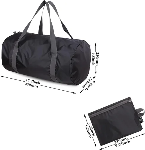Vista 5 de Bolsa de viaje plegable, bolsa de gimnasio ligera y portátil, bolsas deportivas para mujeres y hombres, para campamento, fitness y excursiones