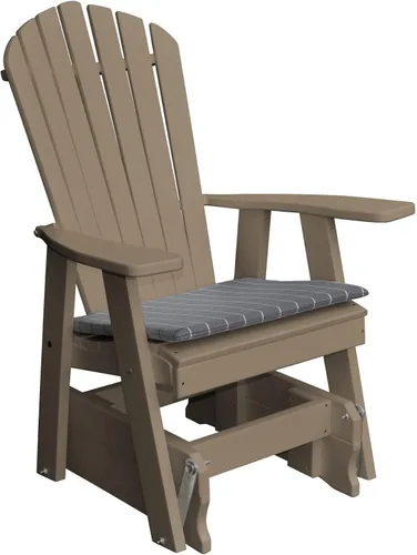 Vista 9 de Furniture Barn USA Poly Adirondack - Silla deslizante color azul Aruba Azul (Aruba Blue)
