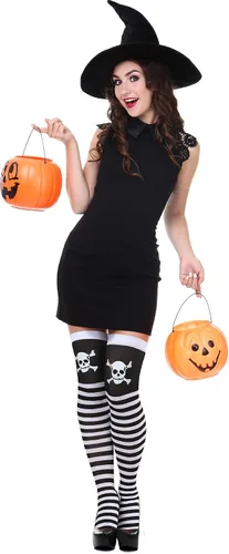 Vista 2 de Boao 4 pares de medias largas hasta el muslo por encima de la rodilla, calcetines de fiesta de cosplay