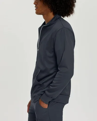 Vista 2 de Urbane Performance 9972 - Chaqueta de uniforme médico con cierre frontal para hombre, Azul marino