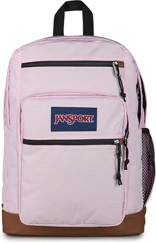Vista 10 de JanSport Mochila genial con funda para laptop de 15 pulgadas, mochila grande para computadora con 2 compartimentos, correas ergonómicas, Negro