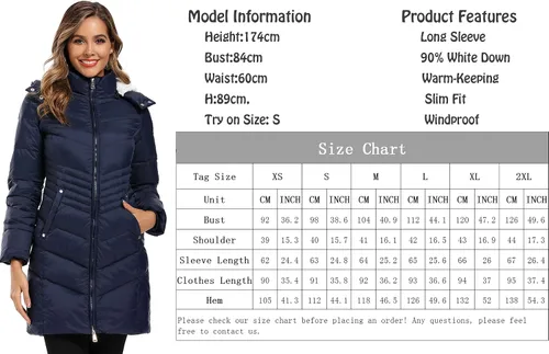 Vista 7 de Caistre Chaqueta de invierno con capucha gruesa para mujer, abrigos acolchados con bolsillos