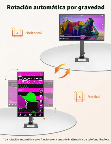 Vista 5 de 15.6" 1080P Wireless Travel Portable Monitor with Foldable Magnetic Stand