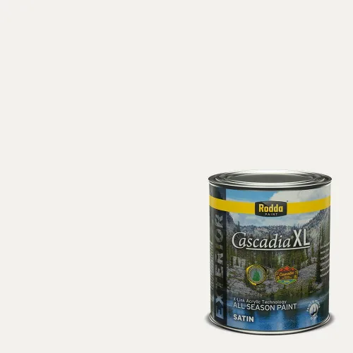 Vista 168 de Rodda Paint CASCADIA XL - Pintura satinada e imprimación para exteriores en uno, cuarto de galón, pastel en polvo