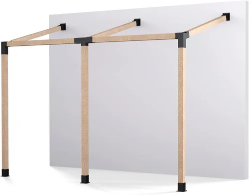 Vista 13 de JEXALINE Kit de pérgola de acero de aleación pesada con soportes en forma de T de 3 vías para madera de 4 x 4 pulgadas (real 3.6 x 3.6 pulgadas)