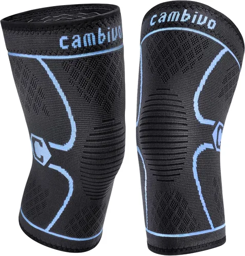 Vista 23 de CAMBIVO - Rodilleras para hombres y mujeres; mangas de compresión y soporte para rotura de meniscos, artritis, alivio del dolor articular