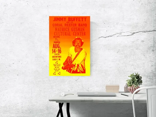 Vista 2 de Jimmy Buffett Concierto Poster, Get Drunk & Tornillo, Florida