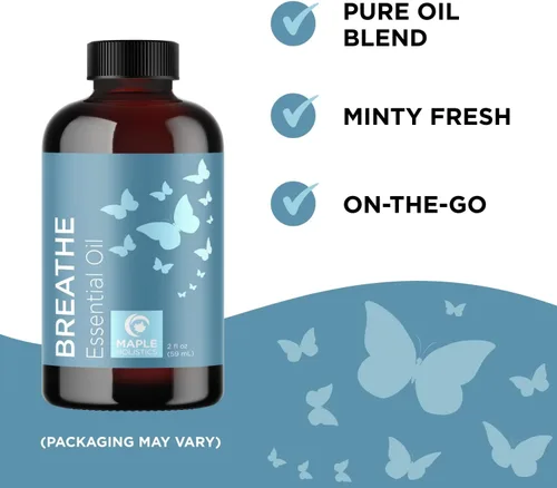 Vista 8 de Breathe Protect and Snooze - Juego de aceites esenciales purificadores para difusor de aromaterapia y baños, aceites esenciales relajantes