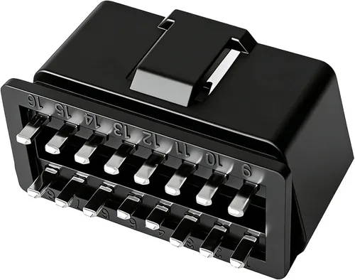 Vista 4 de Premium J1962 conector adaptador macho OBDII de 16 pines para herramientas de diagnóstico de 24 V (10 piezas)
