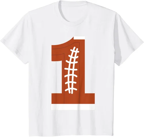 Vista 23 de 1st Birthday Football Ball Boys Camiseta de regalo de 1 año Negro