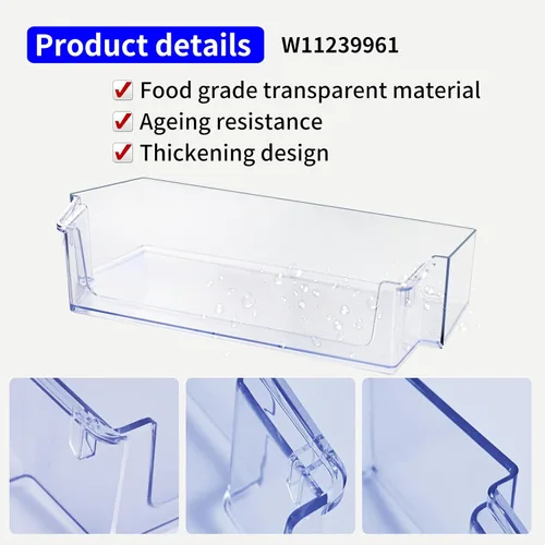 Vista 6 de 2 unidades mejoradas W11239961 W10900538 para puerta de refrigerador compatibles con refrigerador Whirlpool, reemplazo 4591452, AP6333410