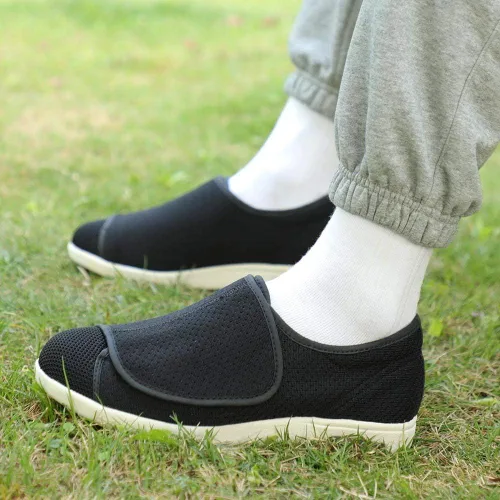 Vista 6 de W&LESVAGO Zapatos de mujer con edema diabético ancho con cierres totalmente ajustables, fáciles de poner y quitar, zapatos deportivos para caminar