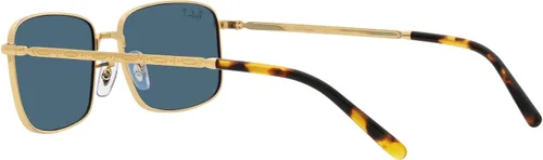 Vista 5 de Ray-Ban Gafas de sol unisex montura plateada, lentes azules, 2.362in