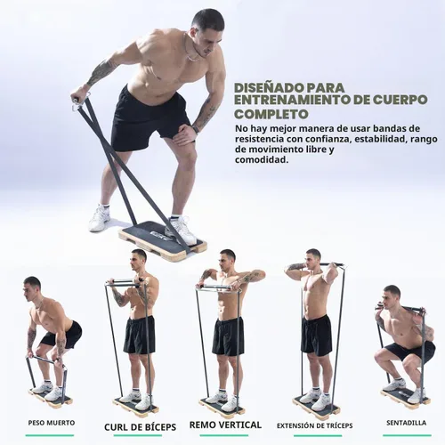 Vista 5 de Resistance Band Bar, Length-Adjustable Detachable Heavy Duty Workout Bar for Resistance Band Training, Core Muscle Training, Home & Ourdoor Workout