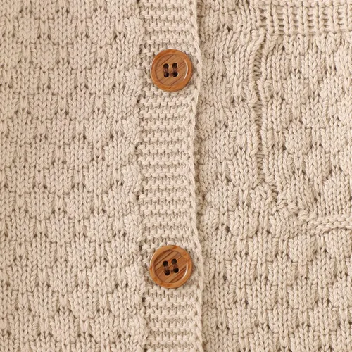 Vista 5 de mimixiong Mameluco de algodón para bebé recién nacido, ropa de punto de manga larga para niños y niñas con gorro cálido