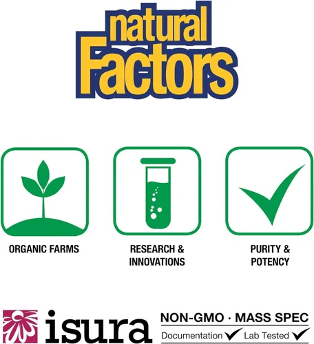 Vista 8 de Natural Factors Enzima lactasa 300 mg, soporte para la digestión láctea*, 60 cápsulas