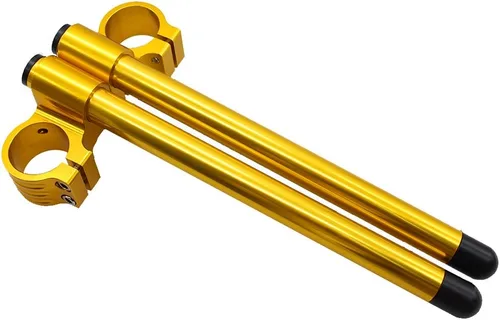 Vista 4 de 30 mm 7/8" Manubrio de motocicleta de aluminio CNC, tubo de horquilla con clip, reemplazable, apto para bicicleta universal Cafe Racer, negro