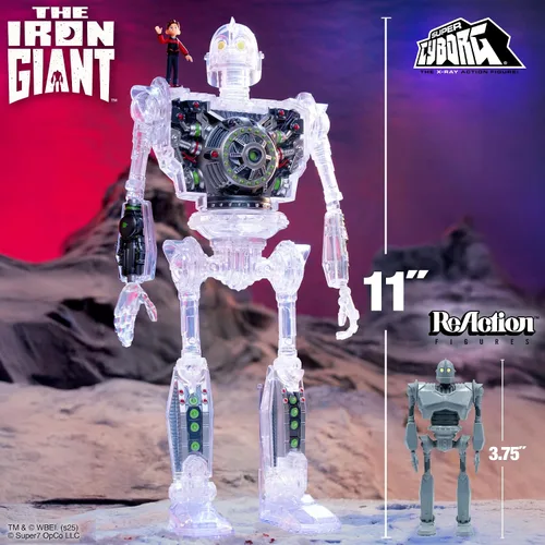 Vista 6 de Super7 El Gigante de Hierro Súper Cyborg - Figura de acción de El Gigante de Hierro (Transparente)