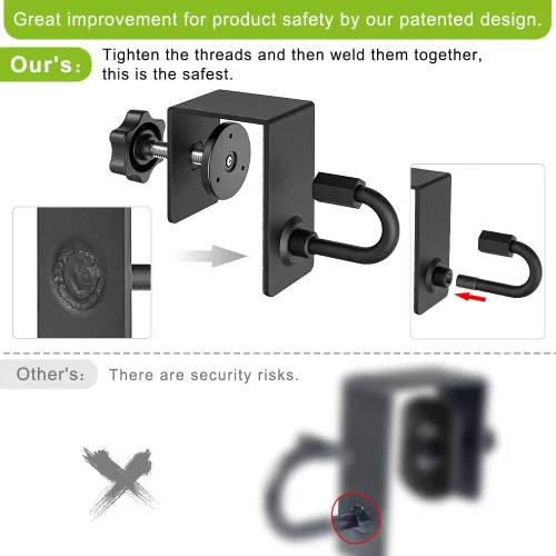 Vista 7 de Kipika Anclaje de puerta para bandas de resistencia, accesorio de anclaje de puerta resistente, anclajes de puerta para montaje de bandas