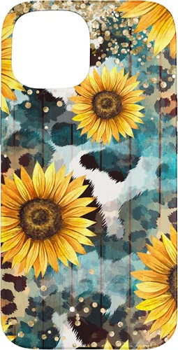 Vista 6 de Funda Boho Western de piel de vaca para iPhone 12 Pro Max