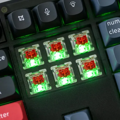 Vista 8 de Keychron V6 - Perilla de teclado mecánico personalizado con cable, versión QMKVIA de tamaño completo programable con interruptor rojo Keychron K Pro