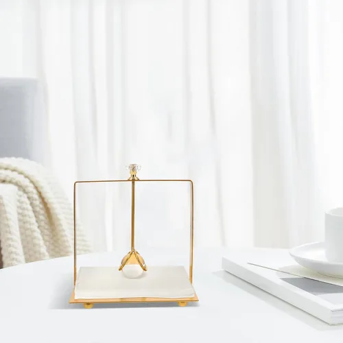 Vista 8 de Metal Napkin Holder for Tabletop Rustic Dinner Napkin Stand Square Design for Kitchen and Dining Room Decor