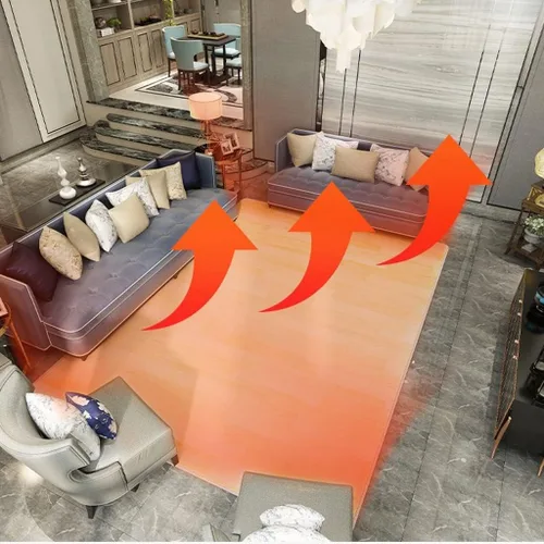 Vista 2 de Alfombra de estilo retro con calefacción eléctrica artística para suelo radiante, calentador de gran tamaño, alfombra eléctrica con tat alfombra