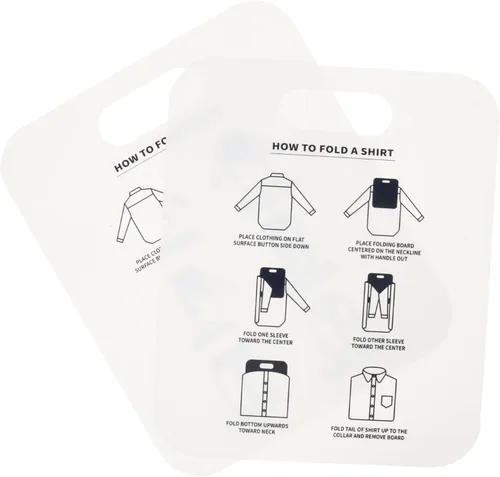 Vista 9 de VICASKY Tabla plegable para camisas, carpetas de ropa, carpetas de plástico para lavandería, herramientas auxiliares para el hogar, lavandería