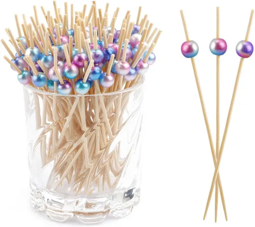 Vista 27 de 100 piezas de palillos de cóctel para bebidas, decoraciones de San Valentín, palillos de dientes elegantes para aperitivos, palillos de dientes