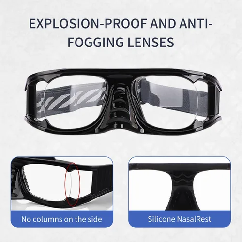 Vista 3 de SooGree Gafas deportivas de racquetbol, baloncesto, fútbol, fútbol, gafas protectoras, lentes de seguridad, lentes reemplazables