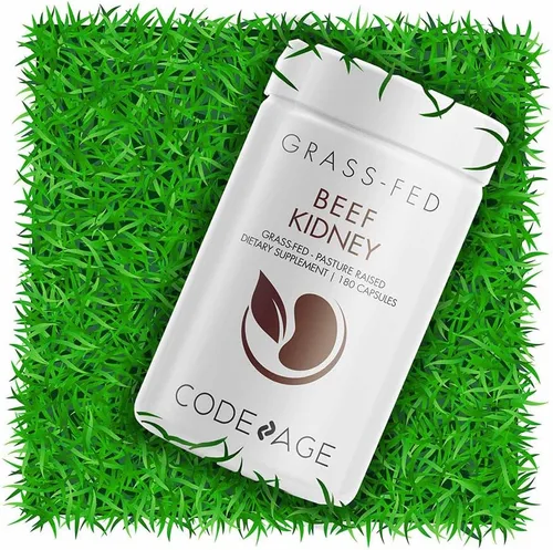 Vista 4 de Codeage Suplemento de riñón de carne de res alimentada con pasto – Liofilizada, no desgrasada, desecada, dieta de glandulares de riñón de carne