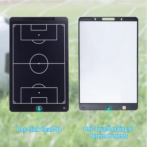 Vista 4 de Pizarra magnética electrónica para entrenamiento de fútbol, pizarra de entrenamiento de fútbol LCD de 16 pulgadas, pizarra de estrategia de fútbol