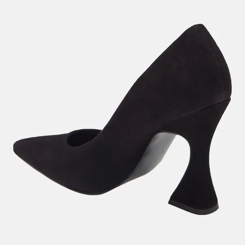 Vista 5 de Junayuan Zapatos de tacón alto para mujer, punta cerrada, tacón acampanado, sin cordones, para fiesta, boda, oficina, zapatos de vestir