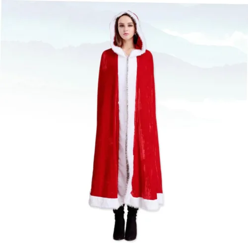 Vista 5 de NOLITOY Hooded Cape Adult Costumes Hooded Cloak Kids Cape Kids Costumes Kids Santa Costume Clothing Child