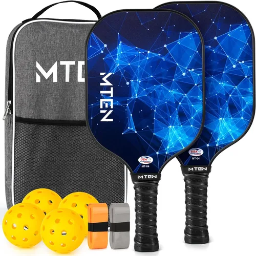 Vista 28 de Pickleball Paddles Set of 2 or 4, or Single Paddle – USAPA Approved Fiberglass Surface Pickleball Rackets Set for Men & Women