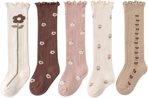 Vista 69 de DRESHOW BQUBO - Calcetines de punto para bebé, calcetines de algodón para niñas pequeñas